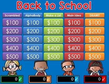 Back to School: Twisted! A Jeopardy Style Review Game