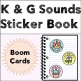Back to School K & G Sounds Boom Cards™ - Sticker Book - A