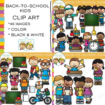 Preview of Kids Back-to-School Clip Art