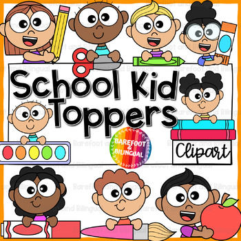Preview of Back to School Kids Clipart Toppers