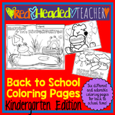 Back to School Kindergarten Coloring Pages