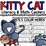 Back to School Kindergarten Kitty Cat Math & Literacy Centers