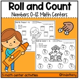 Number Recognition 0-12 Roll and Count Kindergarten Math Games