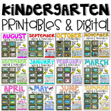 Kindergarten Math and Literacy Worksheets for the Year Pri