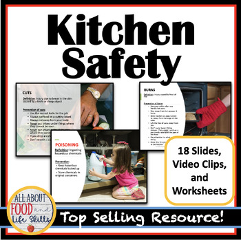 Preview of Kitchen Safety: Interactive Activity with Video Links for FACS, FCS, Cooking