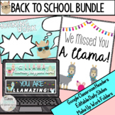 Back to School LLAMA Bundle: Daily Slides, Make-Up Work Fo