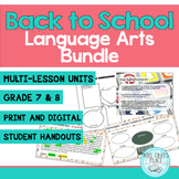 Back to School Language Arts Bundle - Middle School