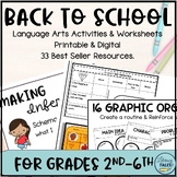 Back to School Language Arts Toolkit Bundle | Activities &