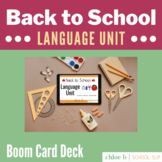 Back to School Language Unit for Speech Therapy - Boom Car