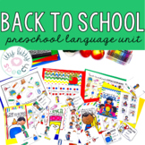Back to School Language Unit for Speech Therapy (includes BOOM™)
