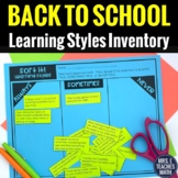 Back to School Learning Style Inventory Activity