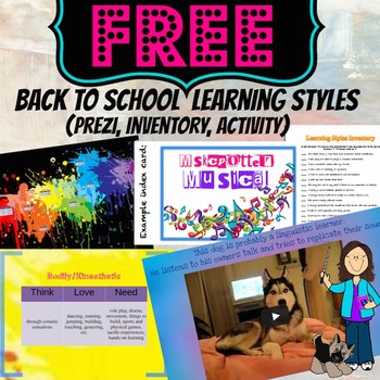 Preview of Back to School Learning Styles Inventory Prezi and Handout