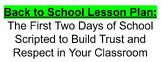 Back to School Lesson Plan: The First Two Days. High Schoo