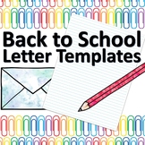 Back to School Letter Templates! Color AND Black and White