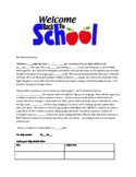Back to School Letter to Parents/Guardians