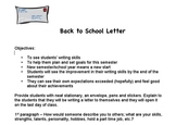 Back to School Letter