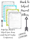 Back to School Letters