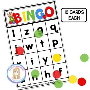 Back to School Letters and Sounds Alphabet Bingo Game 2 l Bears | TPT