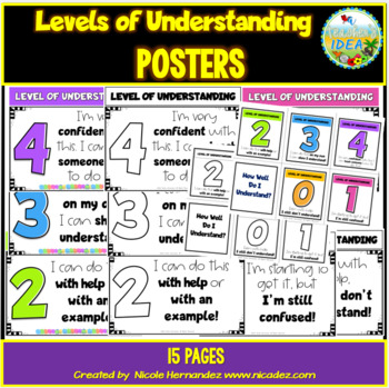 Preview of Back to School Levels of Understanding Posters