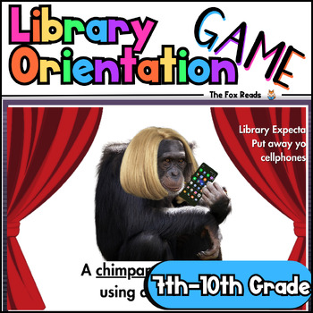 Preview of Back to School Library Orientation Game-Middle & High School-Critical Thinking