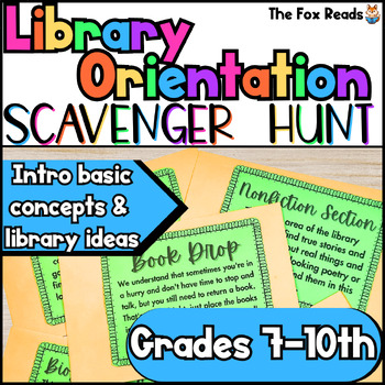 Preview of Back to School- Library Orientation Scavenger Hunt- Middle and High School