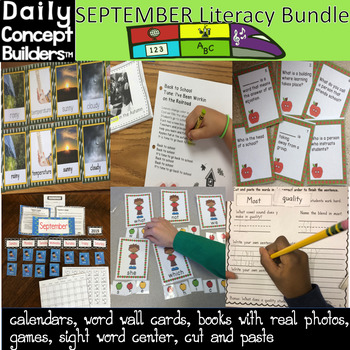 Preview of Back to School Reading Comprehension Literacy Vocabulary Activities First Grade