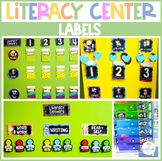 Back to School Literacy Center Labels {Editable}