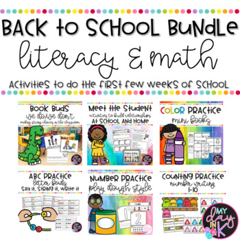 Preview of Back to School Literacy & Math Activities Bundle