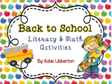 Back to School Literacy & Math Activities for ActivInspire