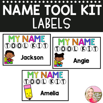 Preview of Back to School - Literacy - My Name Tool Kit Labels - Preschool
