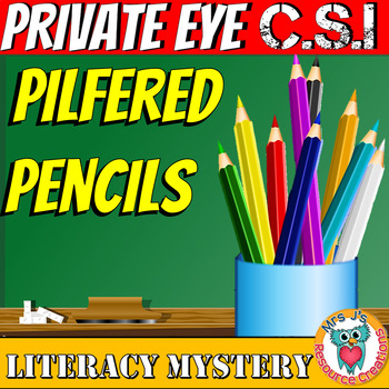 Preview of Back to School Literacy Mystery: The Pilfered Pencils - making inferences etc.