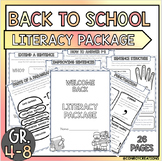 Back to School Literacy Package