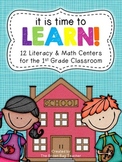 Back to School Literacy and Math Centers: It's Time to Learn
