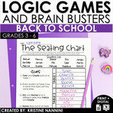 Back to School Logic Puzzles Brain Teasers | Early Finishe