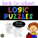 Back to School Logic Puzzles for Upper Elementary - Early 
