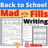 Back to School Mad Fills Writing Prompt and Trivia Activity