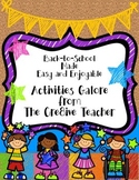 Back to School Made Easy and Enjoyable-Activities Galore!