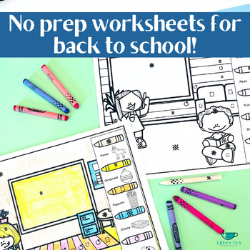 Back to School Make-Your-Own Code Coloring Sheets for No Prep Speech ...