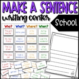 Back to School | Make a Sentence Writing Center