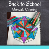 Back to School Mandala Coloring Activity