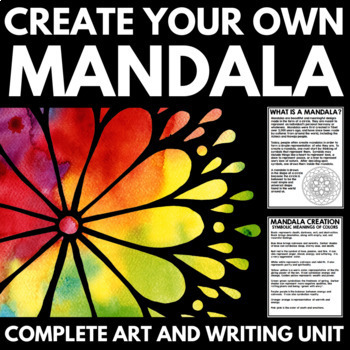 Preview of Back to School Mandala - Personal Mandala Art and Writing Project Activities