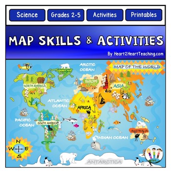 Preview of Back to School Map Skills Worksheets First Day of Social Studies 2nd 3rd Grades