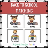 Back to School Matching for Preschool, Prek, and Kindergarten