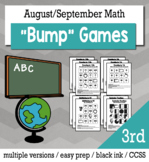 Back to School Math 3rd Grade+ Bump Games Bundle