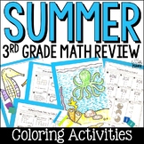 Back to School Math 3rd Grade Review Coloring Activities f