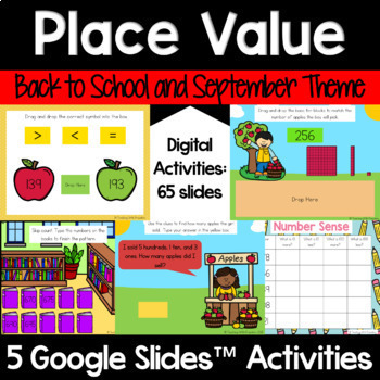Preview of Back to School Math Activities | 3rd Grade Digital Place Value | Google Slides™