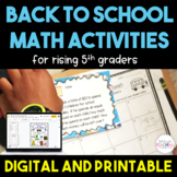 Back to School Math Activities Bundle {Digital and Printab