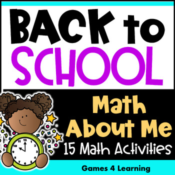Preview of Back to School Math Activities All About Me - Beginning of the Year Math