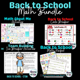 Back to School Math Activities Bundle