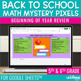 Back to School Math Review Activities Digital Pixel Art | 